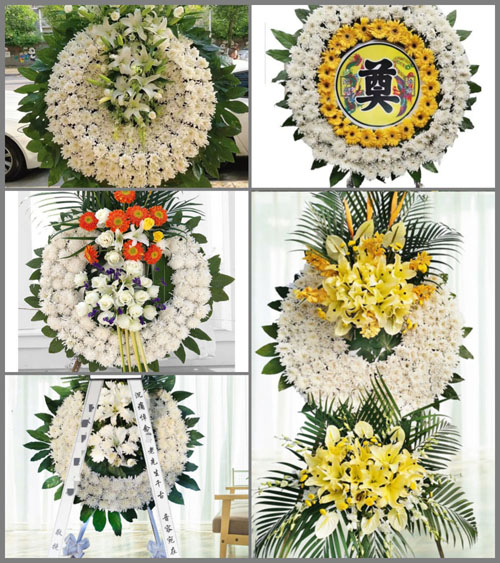 四川成都彭州市丹景山镇双松村花圈速递